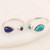 Sterling Silver and Gemstone Wrap Rings from India Pair 'Back in Blue'