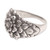 Sterling Silver Domed Ring with Floral Motif 'Bloom of Youth'