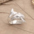 Sterling Silver Wrap Ring with Whale Motif 'Gentle Giant'
