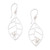 Sterling Silver Leafy Dangle Earrings with Cultured Pearls 'Leafy Innocence'
