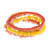 Set of 5 Orange Beaded Stretch Bracelets from Thailand 'Fancy Dream in Orange'