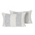 Woven Cotton Cushion Covers in Grey and Ivory Pair 'Diamond Elegance in Grey'