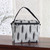 Black and Grey Quilted Cotton Lunch Bag from India 'Grey Style'