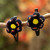 Handcrafted Flower Pompom Hair Clips from Peru Pair 'Night Flowers'