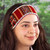 Acrylic Headband Made with Andean Textile in Red Hues 'Andes Art'