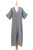 Handcrafted Double-Layered Cotton Gauze Shift Dress in Grey 'Leisurely Grey'