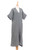 Handcrafted Double-Layered Cotton Gauze Shift Dress in Grey 'Leisurely Grey'