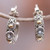 18k Gold-Accented Half-Hoop Earrings with Blue Topaz Stones 'Serene Affection'