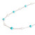 Polished Cultured Pearl and Turquoise Beaded Necklace 'Innocence and Hope'