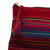 Red Suede Wristlet Bag with Hand-Woven Andean Motif 'Sunset in The Andes'