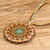 Resin Mandala Pendant Necklace in a Warm Palette 'Sweet Creation'