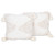 Pair of Embroidered Alabaster-Toned Cotton Cushion Covers 'Alabaster Delight'