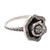 Floral Sterling Silver Cocktail Ring with Traditional Motifs 'Java's Rose'