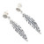 Feather-Themed Sterling Silver Dangle Earrings from India 'Feathered Luxury'