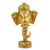 Handcrafted Kadam Wood Ganesha Sculpture in Golden Hues 'Supreme Ganesha'