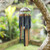 Handcrafted Blue Bamboo and Coconut Shell Wind Chime 'Blue Rhythm'