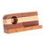 Handcrafted Teak Wood Smartphone Speaker with Brown Stripes 'Wooden Sounds'