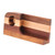 Handcrafted Teak Wood Smartphone Speaker with Brown Stripes 'Wooden Sounds'