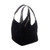 Modern Leather-Accented Cube Suede Handbag in Black 'Miss Onyx'