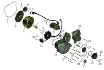 Hawk 250 Base assy stator Hawk 250 Base assy stator