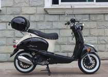 Amigo Magari-50 FA 49cc Moped 4 Stroke Single Cylinder CA Approved (No Front ABS)  ( BLACK SIDE VIEW ) Amigo Magari-50 FA 49cc Moped 4 Stroke Single Cylinder CA Approved (No Front ABS)  ( BLACK SIDE VIEW )