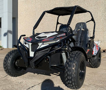 Trail Master Cheetah 300E Go Kart, Automatic CTV With Reverse - White Left side view Trail Master Cheetah 300E Go Kart, Automatic CTV With Reverse - White Left side view