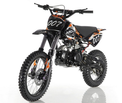 APOLLO DB-007 125cc Manual Clutch 4 Gears Dirt Bike, 4 stroke, Single Cylinder ( ORANGE COLOR )