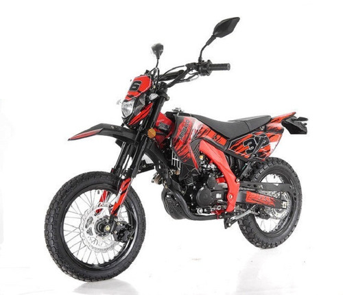 New Apollo Db 36 Deluxe Dot (True Street Legal) 250cc Street Legal Dirt Bike - IN RED LEFT VIEW