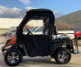 Orange - Fully Loaded Cazador OUTFITTER 200 Golf Cart 4 Seater UTV - Fully Assembled and Tested (Side View with cover)