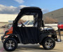 Red - Fully Loaded Cazador OUTFITTER 200 Golf Cart 4 Seater UTV - Fully Assembled and Tested (Side View with Cover)