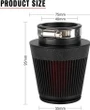 NIBBI Racing CNC 48MM Air Filter - Round Tapered Universal Air Filter for Dirt Bikes, ATVs, Go Karts, and Pit Bikes