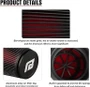 NIBBI Racing CNC 48MM Air Filter - Round Tapered Universal Air Filter for Dirt Bikes, ATVs, Go Karts, and Pit Bikes