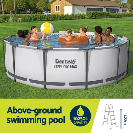 BESTWAY Steel Pro Max Round Swimming Pool (3.66 metre) (56421)