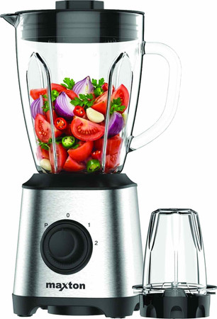 MAXTON Stainless Steel Glass Jug Blender with Grinder (BL-153G)