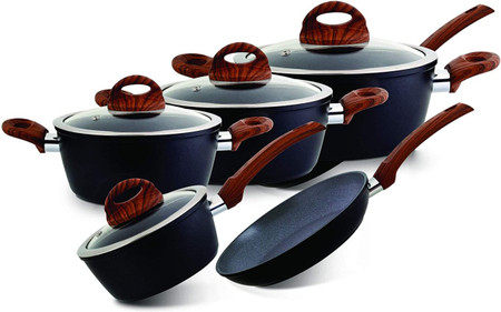 ROYALFORD 9pc Marble-Coated Non-Stick Cookware Set (RF8904)