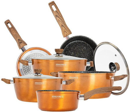 ROYALFORD 9pc Granite-Coated Non-Stick Cookware Set (RF9769)