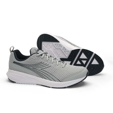 DIADORA Mens Flamingo 6 Running Shoes - Silver/Navy(176877)