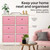 HOME MASTER 6-Drawer Pine Wood Storage Chest with Pink Fabric Baskets (264636)