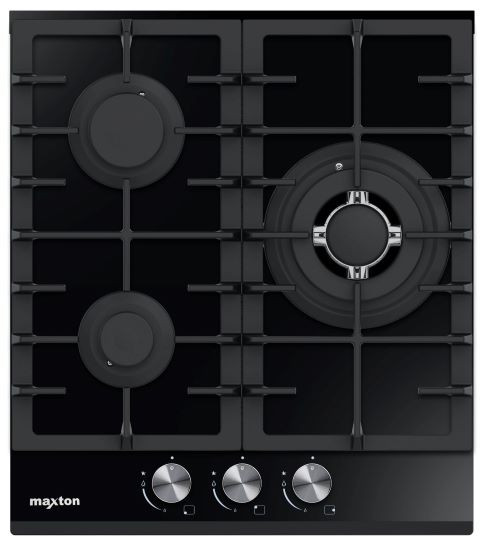 Maxton 3 Burner Glass Top Gas Hob (GH30GT)