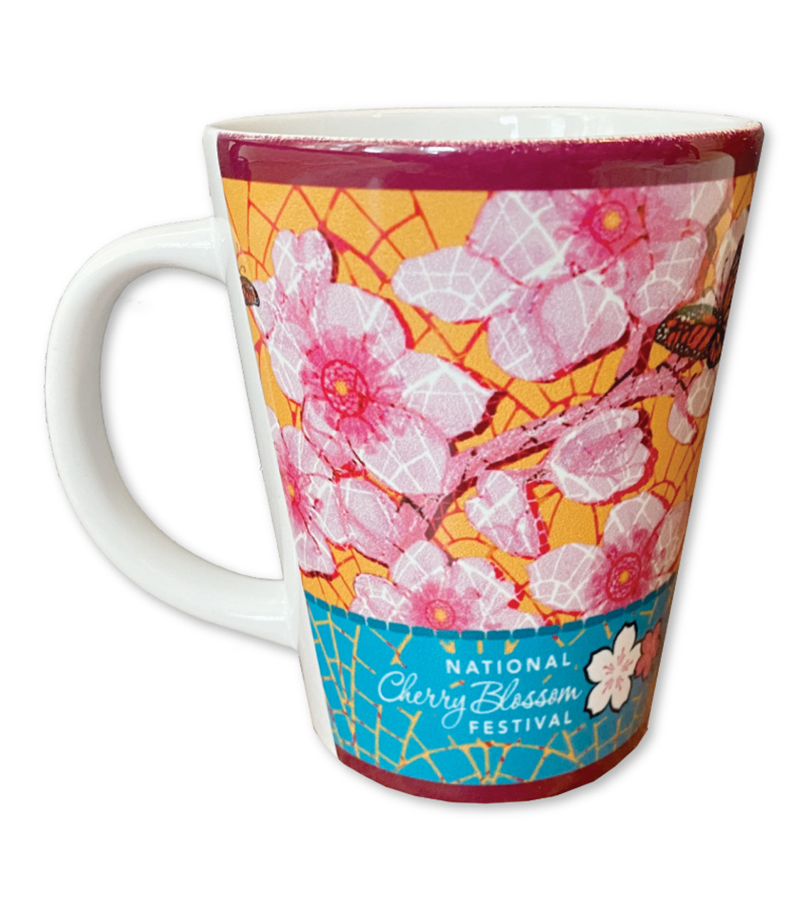 Cherry Blossoms - 16 oz Glass Cup – Mindful Co.