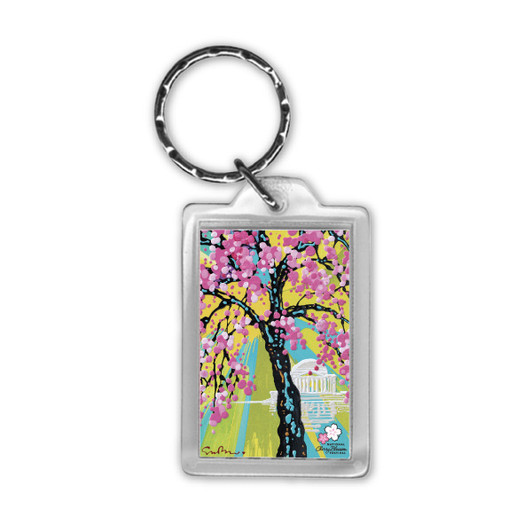 Fifth Avenue Manufacturers Washington DC Keychain Cherry Blossoms