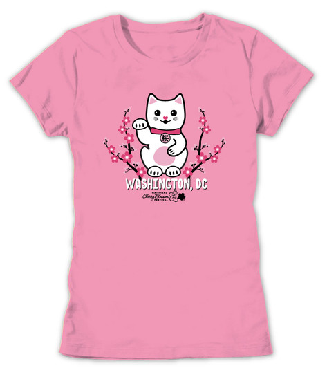 Cherry Blossom Kimono All Over Print Ladies Tee - Logo