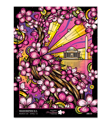 2022 Official National Cherry Blossom Festival Tee H.C.Pink - Logo