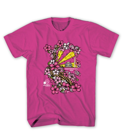 2020 Official National Cherry Blossom Festival Cyber Pink Tee 