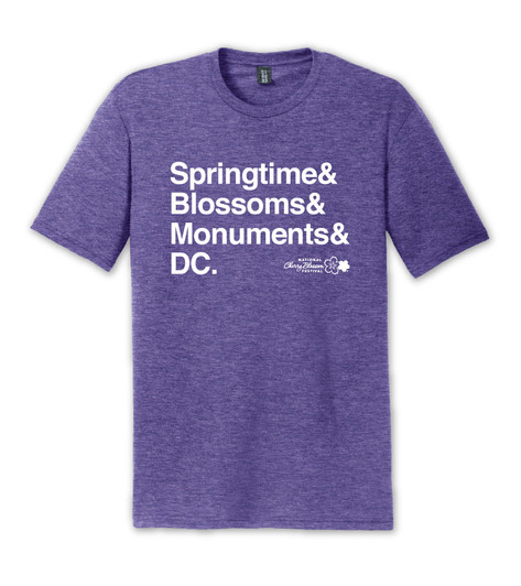 Springtime & Blossoms Tri-Blend Tee Purple