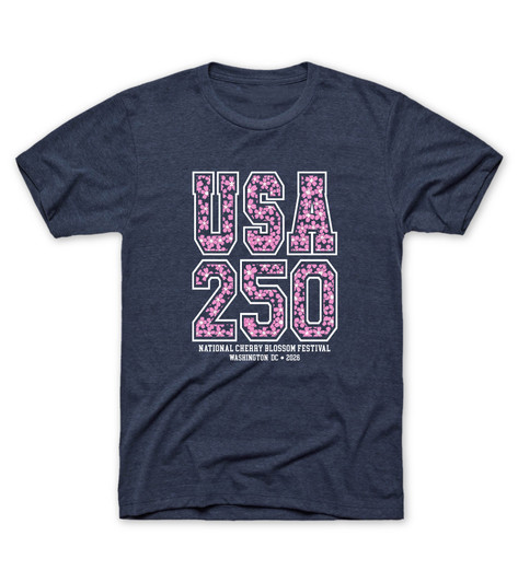 USA 250 Blossoms Heather Navy
