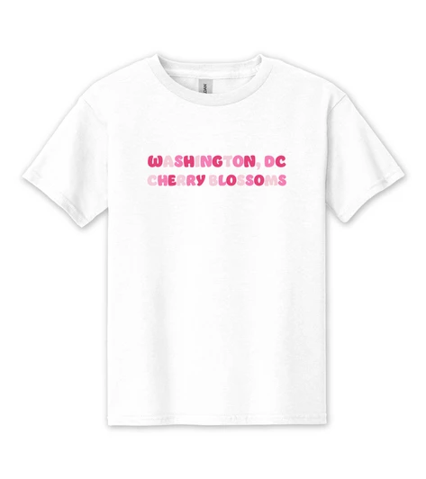 NCBF Bubble Letters Youth Tee White