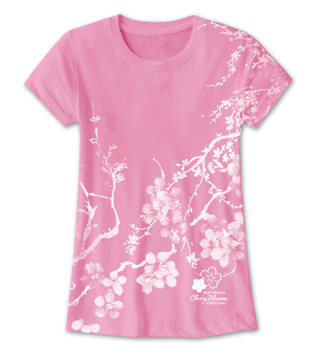 Cherry Blossom Kimono All Over Print Ladies Tee 