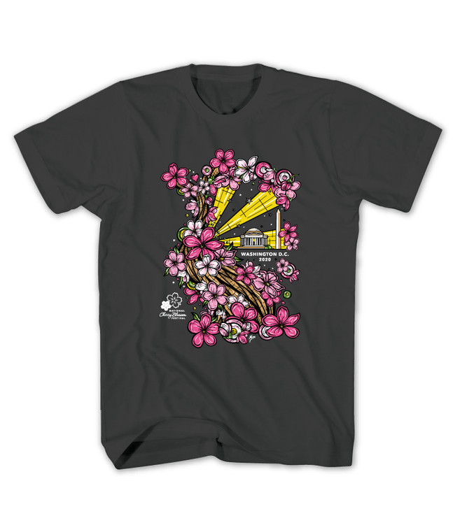 2020 Official National Cherry Blossom Festival Black Tee 