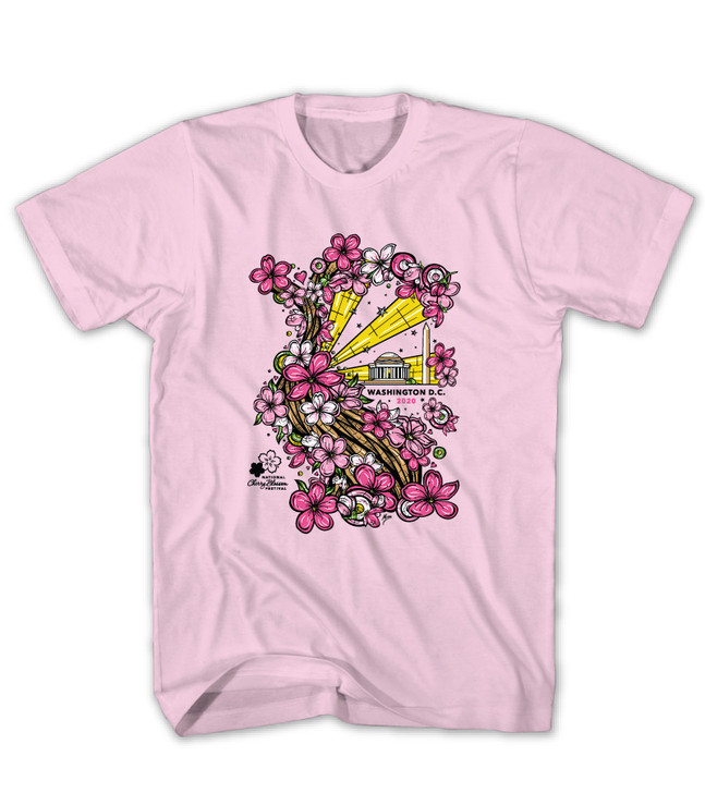 2020 Official National Cherry Blossom Festival Soft Pink Tee 